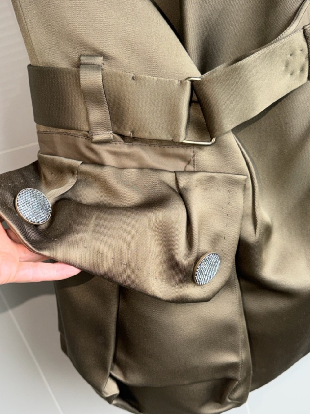 Marc Jacobs Runway Olive Strapless Utility Mini Dress - Picture 3 of 16